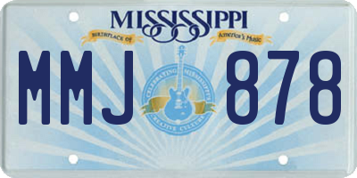 MS license plate MMJ878
