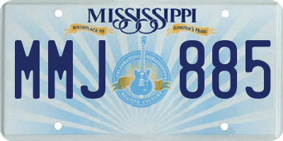 MS license plate MMJ885