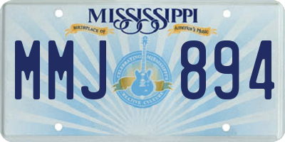 MS license plate MMJ894