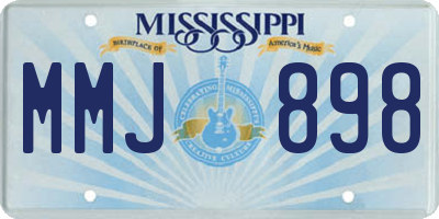 MS license plate MMJ898