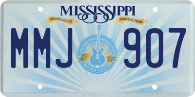 MS license plate MMJ907