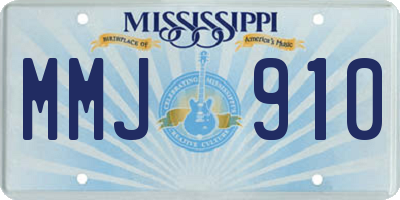 MS license plate MMJ910