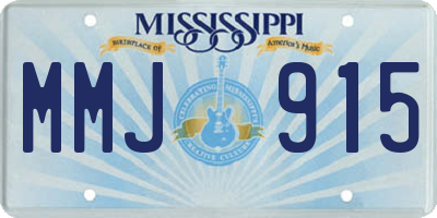 MS license plate MMJ915