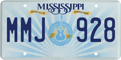 MS license plate MMJ928