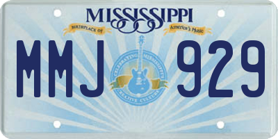 MS license plate MMJ929