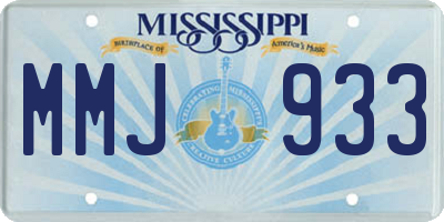 MS license plate MMJ933