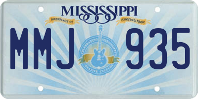 MS license plate MMJ935
