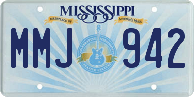 MS license plate MMJ942