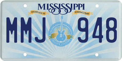 MS license plate MMJ948