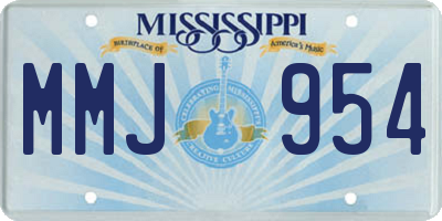 MS license plate MMJ954