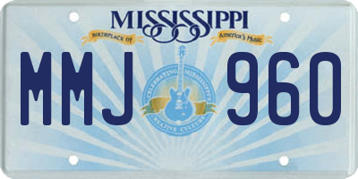 MS license plate MMJ960