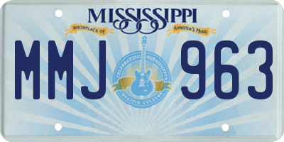 MS license plate MMJ963