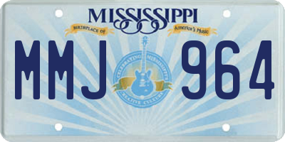 MS license plate MMJ964