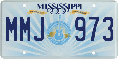MS license plate MMJ973