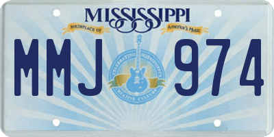 MS license plate MMJ974