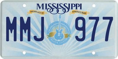 MS license plate MMJ977