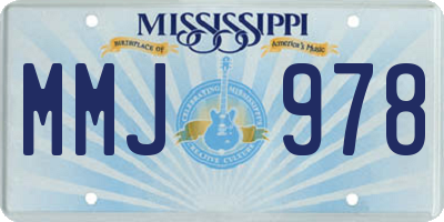 MS license plate MMJ978