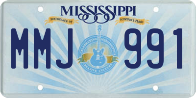 MS license plate MMJ991