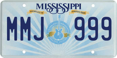 MS license plate MMJ999