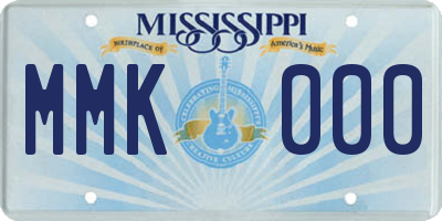 MS license plate MMK000