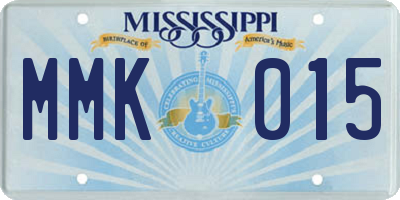 MS license plate MMK015