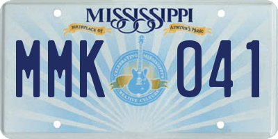 MS license plate MMK041