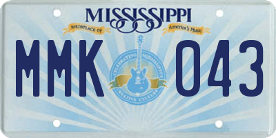 MS license plate MMK043