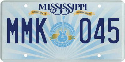 MS license plate MMK045