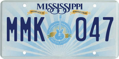 MS license plate MMK047