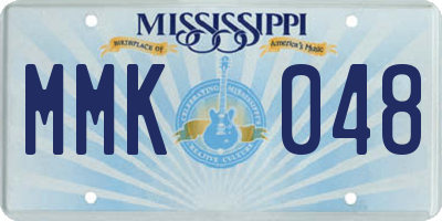 MS license plate MMK048