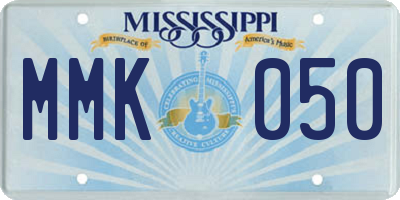 MS license plate MMK050