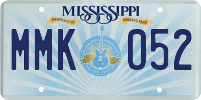 MS license plate MMK052