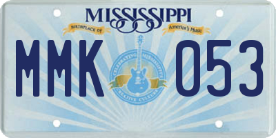 MS license plate MMK053