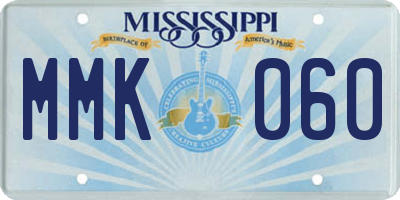 MS license plate MMK060
