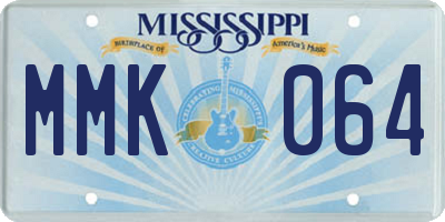 MS license plate MMK064