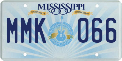 MS license plate MMK066