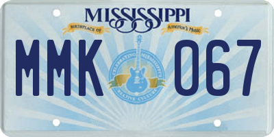 MS license plate MMK067