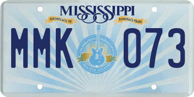 MS license plate MMK073