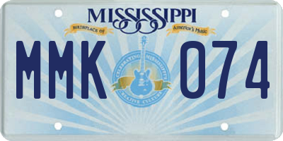 MS license plate MMK074