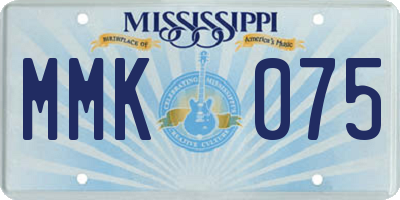 MS license plate MMK075