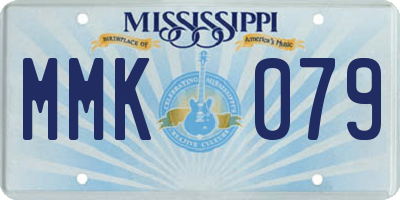 MS license plate MMK079