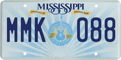 MS license plate MMK088