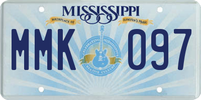 MS license plate MMK097