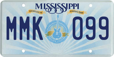 MS license plate MMK099