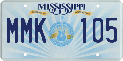 MS license plate MMK105