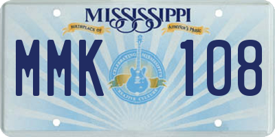 MS license plate MMK108