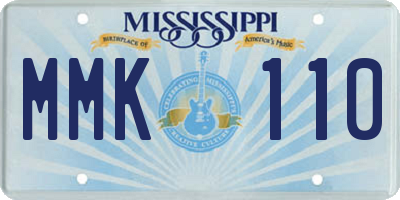 MS license plate MMK110