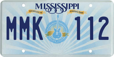 MS license plate MMK112