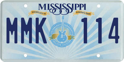 MS license plate MMK114