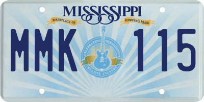MS license plate MMK115